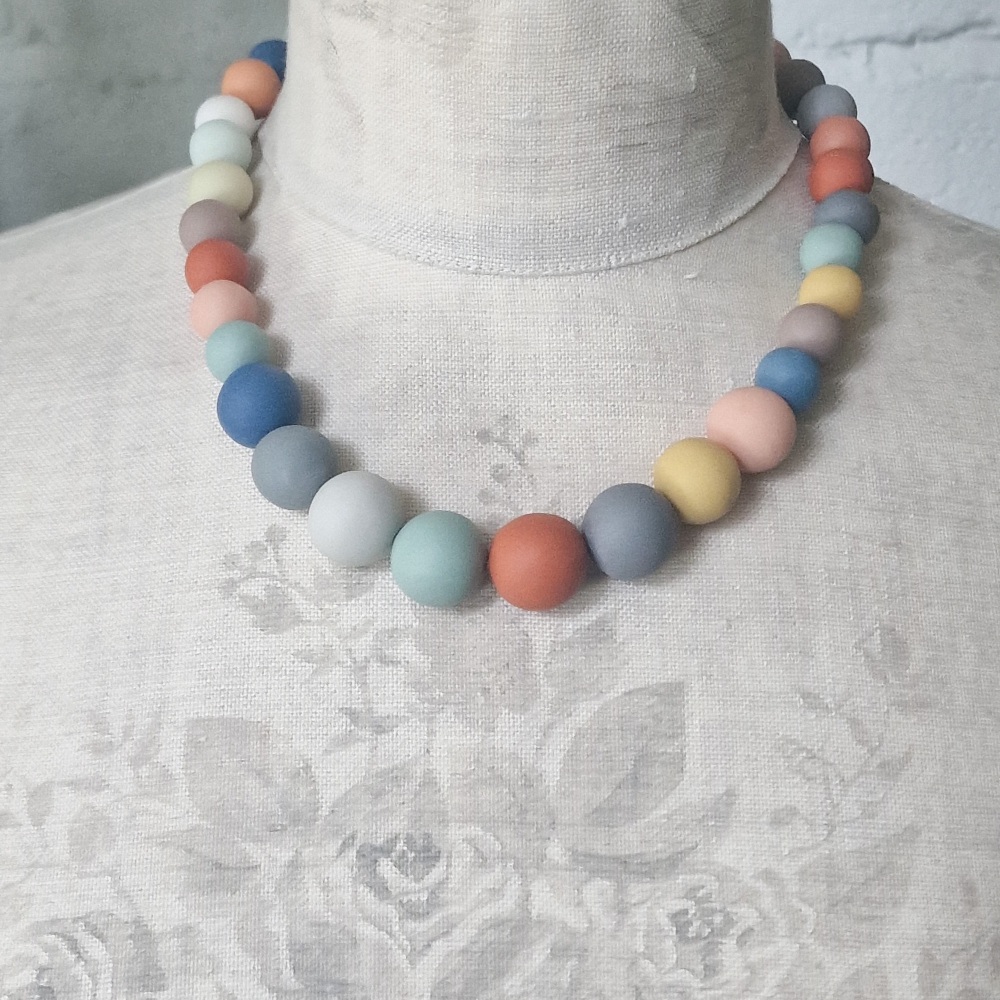 IN STOCK: Chromatic Dialogue Part Two - Graduated Bead Necklace in Earth Pigments