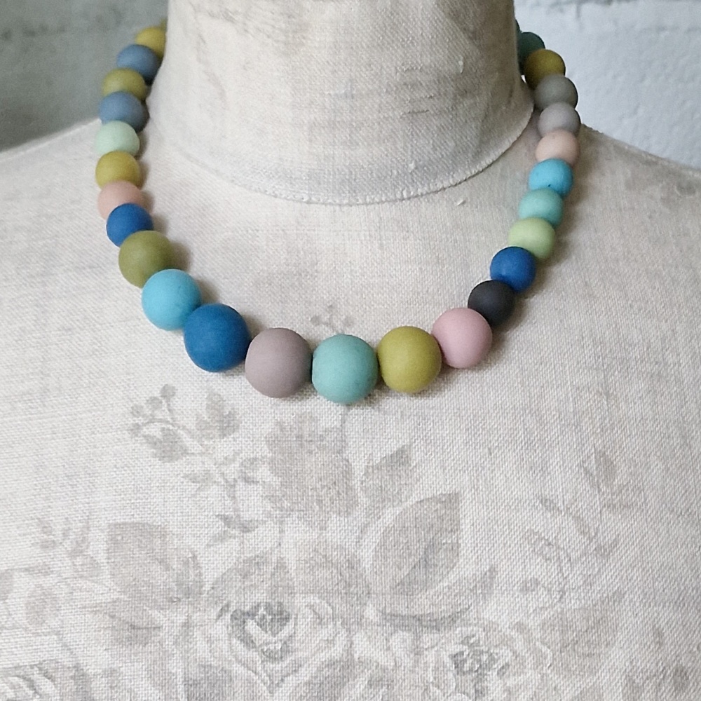 IN STOCK: Chromatic Dialogue Part Two - Graduated Bead Necklace in Earth Pigments