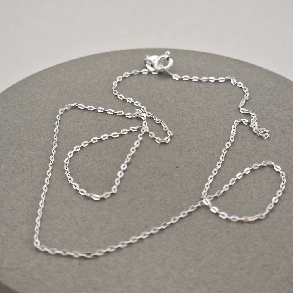 Recycled Sterling Diamond Cut Trace Chain