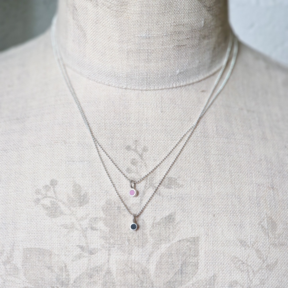 Circle Colour Dot Pendant - Tiny 4mm