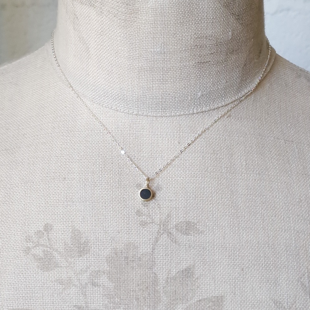 Brass Circle Colour Dot Pendant / Charm - Medium 6mm