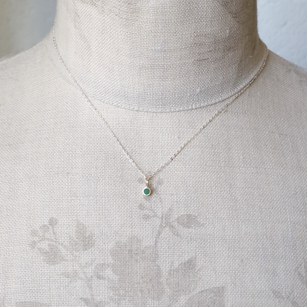 Brass Circle Colour Dot Pendant / Charm - Tiny 4mm