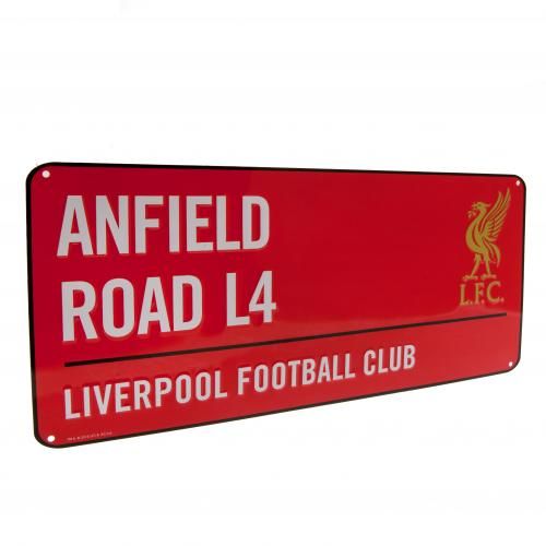 New Product - Red & Gold Anfield Road Metal Stadium Sign