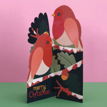 New Product - Quality Christmas Card - ‘Merry Christmas’ Robins