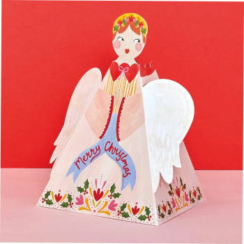 New Product - Quality Christmas Card - '3D Fold out Angel' Christmas card