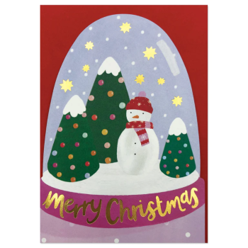 New Product - Quality Christmas Card - ‘Merry Christmas’ - Snow Globe Card