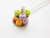 Anne's Colourful Macaroon Cake 2 Tier Necklace