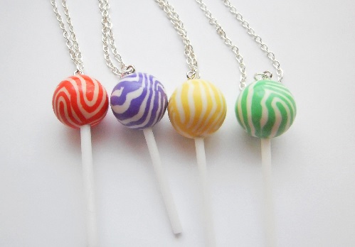 Swirl Lollipop Necklace