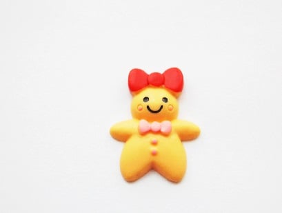 Red Bow Gingerbread Man Ring