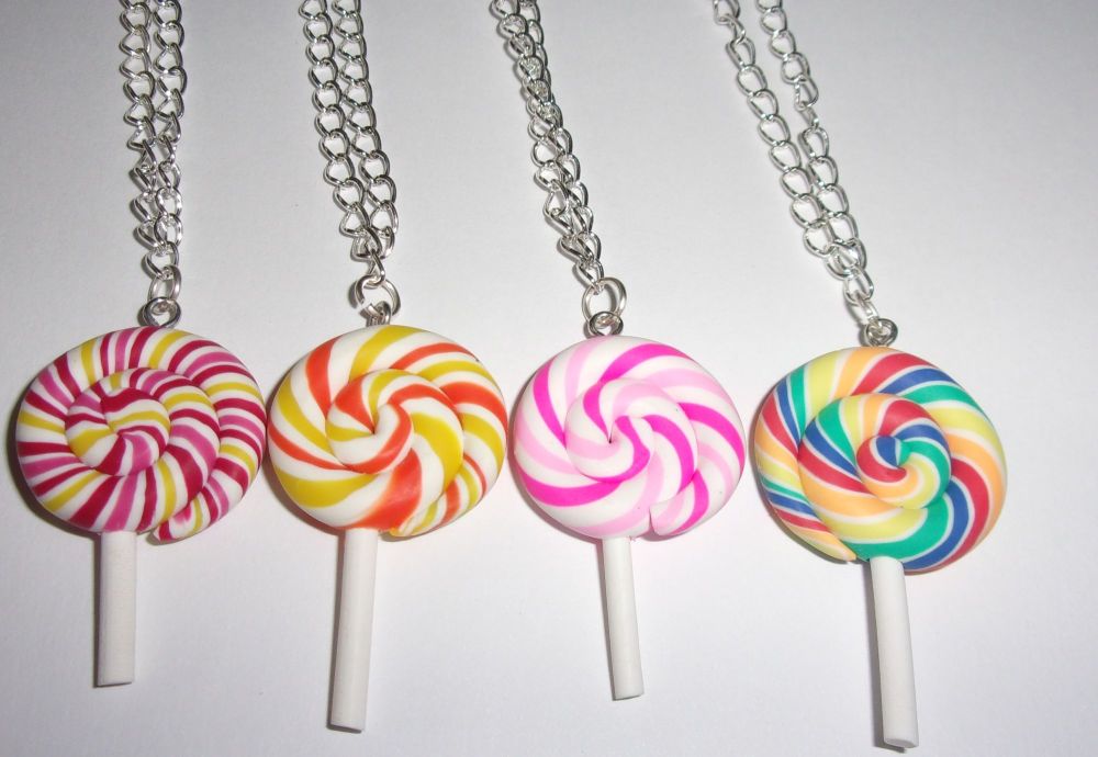 Summer Swirl Lollipop Necklace