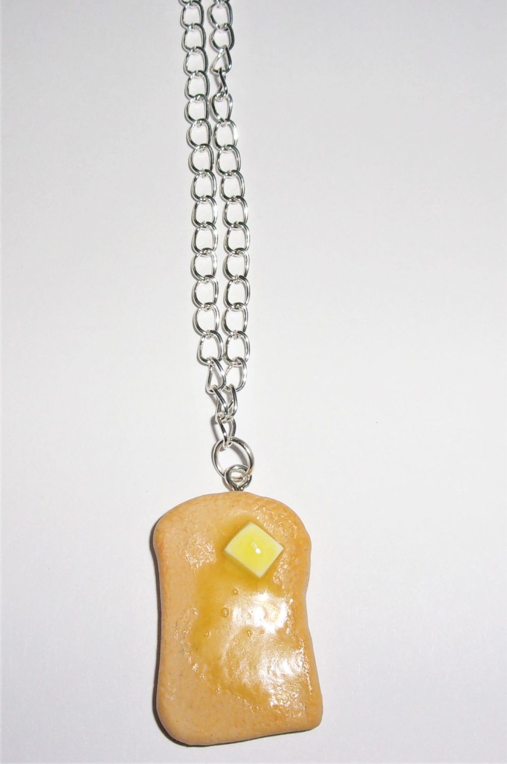 Melted Butter On Toast Silver Necklace