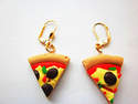 Meat And Cheese Pizza Slice Earrings