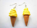 Yellow Ice-Cream Cone Earrings