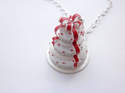 Red Bow Wedding Cake Chocolate Necklace