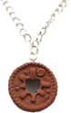 Chocolate Jammie Dodger Biscuit Necklace