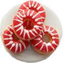 Red Doughnuts On A Plate Ring