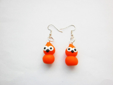 Chic Zingy Mascot Silver Earrings