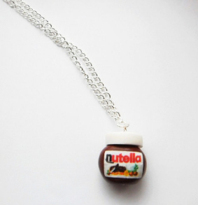 Small Nutella Pendant Silver Necklace