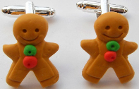 Kitsch Gingerbread Man Cufflinks