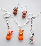 Zingy Festive Mix Earrings, Necklace And Keyring Gift Set