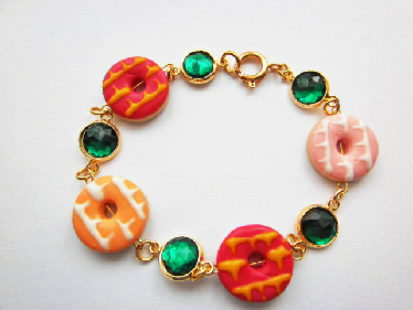 Design Your Own Bracelet :Party Ring Biscuit Gemstone Bracelet
