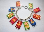 Kitsch Junk Food Crisp Packet Charm Bracelet