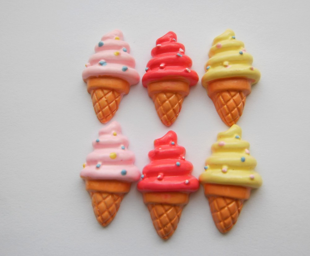 Mini Ice Cream Cone Stud Silver Earrings.