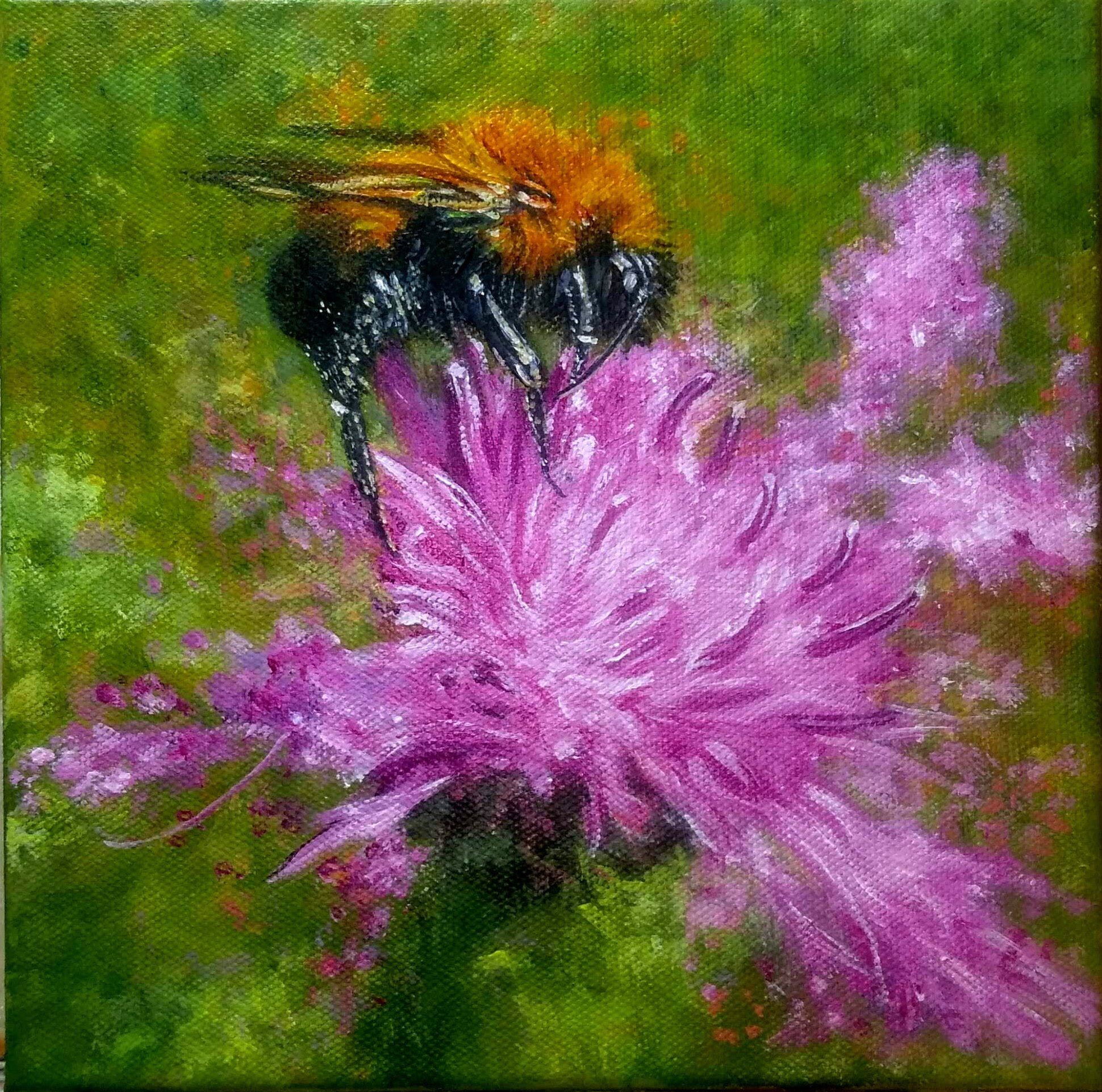 Bee in acrylics