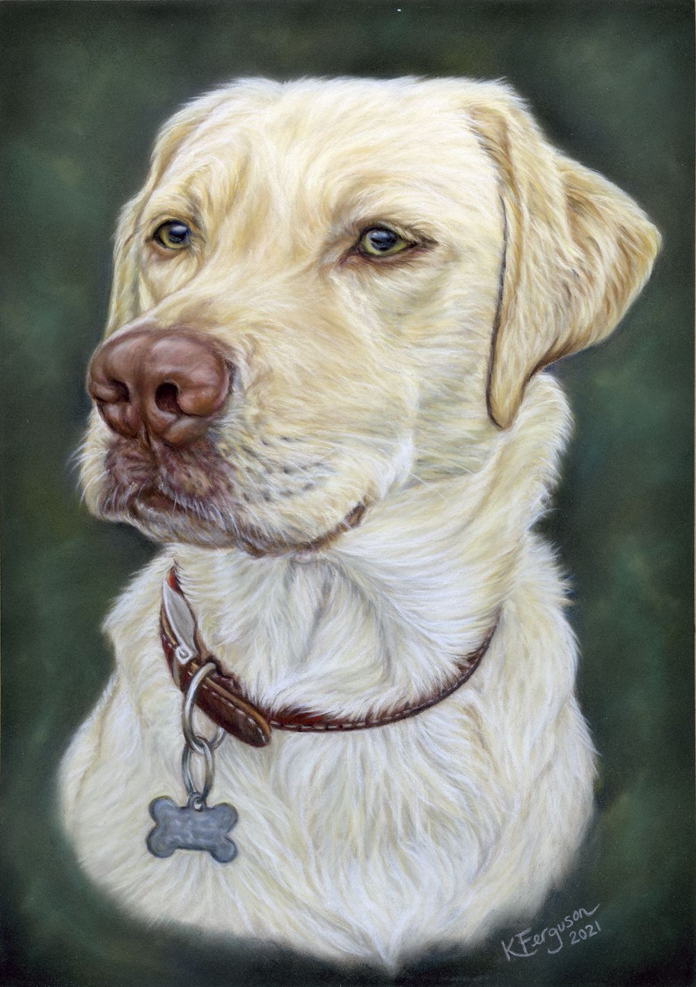 Pastels dog portrait