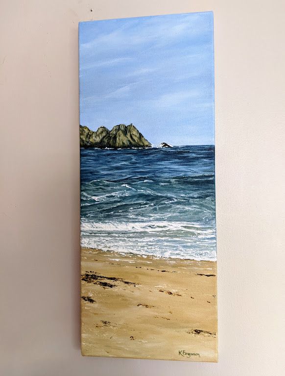Memories of Porthcurno - acrylics painting