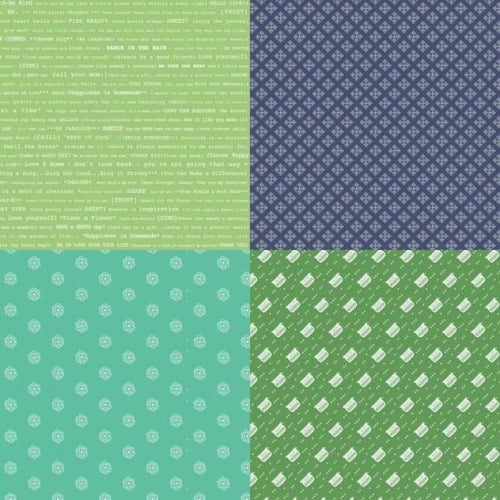 Riley Blake Fabric ~ Modern Mini's ~ Fat Quarter Panel Green