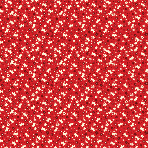 Penny Rose Fabrics ~ Toy Chest ~ Scottie Dogs Red