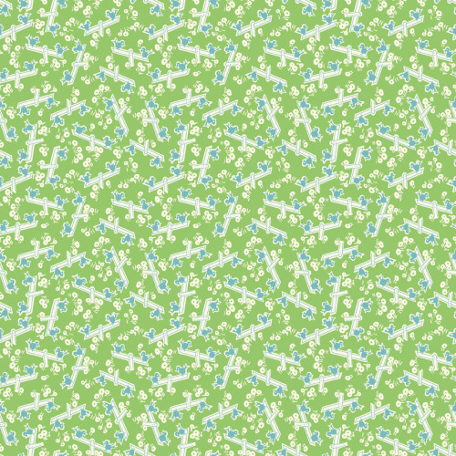 Penny Rose Fabrics ~ Toy Chest ~ Sew Saw Birdies Green