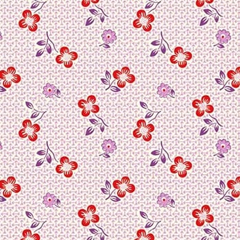 P & B Textiles ~ Toy Chest Florals ~ Dogwood and Arrows Lilac