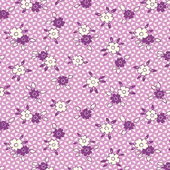 P & B Textiles ~ Toy Chest Florals ~ Patchwork Posies Lilac