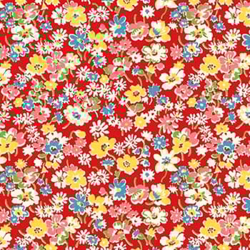 P & B Textiles ~ Toy Chest Florals ~ Floral Red