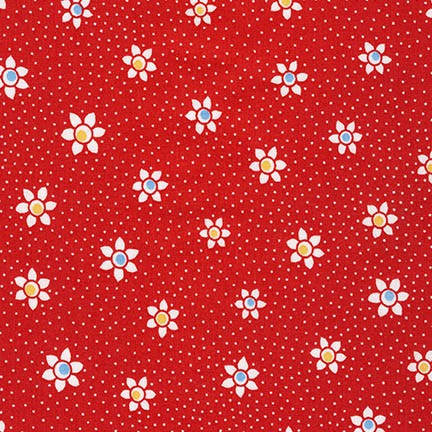 Robert Kaufman Fabrics ~ Just One Of Those Days ~ Flower Dots Red