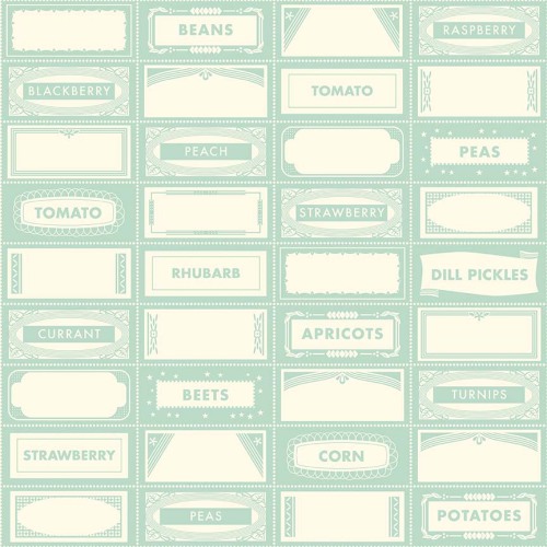 Riley Blake ~ Farm Girl ~ Canning Labels Teal