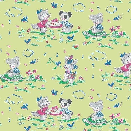 Penny Rose Fabrics ~ Strawberry Biscuit ~ Play Date Green