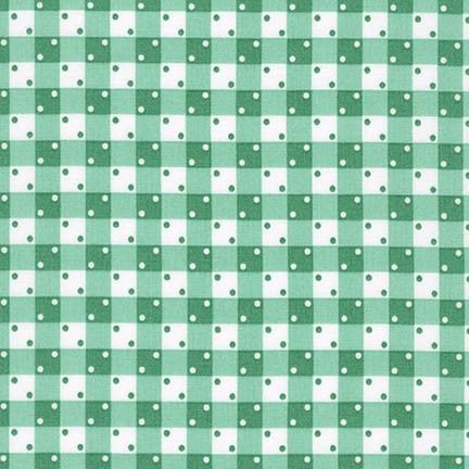 Robert Kaufman Fabrics ~ Penny's Pets ~ Dotty Gingham in Aloe