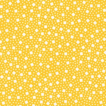 Robert Kaufman Fabrics ~ Penny's Pets ~ Falling Squares in Screamin' Yellow