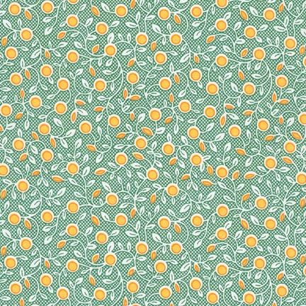 Robert Kaufman Fabrics ~ Penny's Pets ~ Vine in Green and Yellow