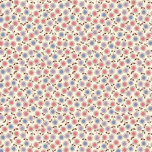 Marcus Brother Fabrics ~ Aunt Grace ~ Dotty Circle Flower Pink