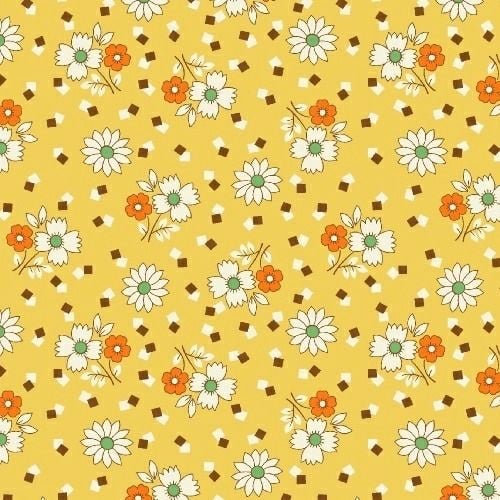 Marcus Brother Fabrics ~ Aunt Grace ~ Square Dance Yellow
