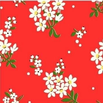 Windham Fabrics ~ Feedsack ~ Flower Cluster Red