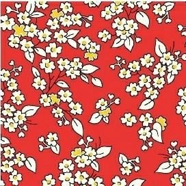 Windham Fabrics ~ Feedsack ~ Outline Floral Red