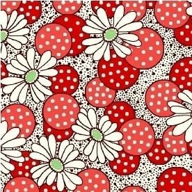 Windham Fabrics ~ Feedsack ~ Polka Dot Flower Red