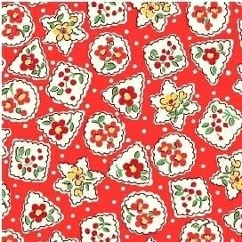 Windham Fabrics ~ Storybook Christmas ~ Christmas Shapes Red