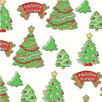 Windham Fabrics ~ Storybook Christmas ~ Christmas Trees White