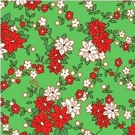 Windham Fabrics ~ Storybook Christmas ~ Poinsettias Green